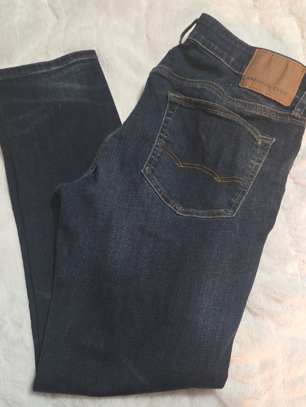 American Eagle Outfitters Men’s Dark Blue Slim Straight Jeans